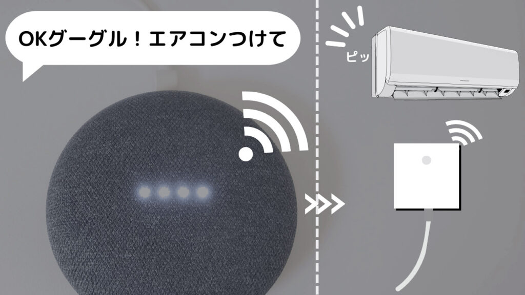 スマートスピーカー使い方【Google home mini】エアコン・電気を操作